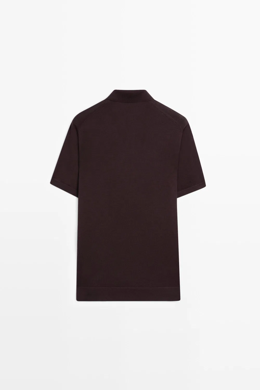 картинка Поло Massimo Dutti Wool Blend Knit Shirt, бордовый от магазина Одежда+
