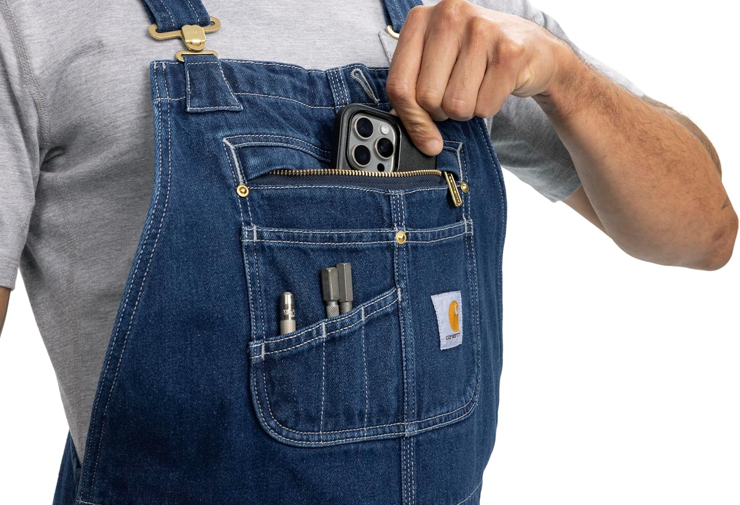 картинка Комбинезон Carhartt Loose Fit Denim, темно-синий от магазина Одежда+