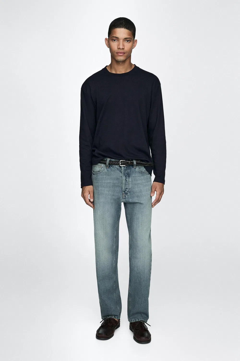 картинка Джинсы Massimo Dutti Straight-Leg, светло-голубой от магазина Одежда+