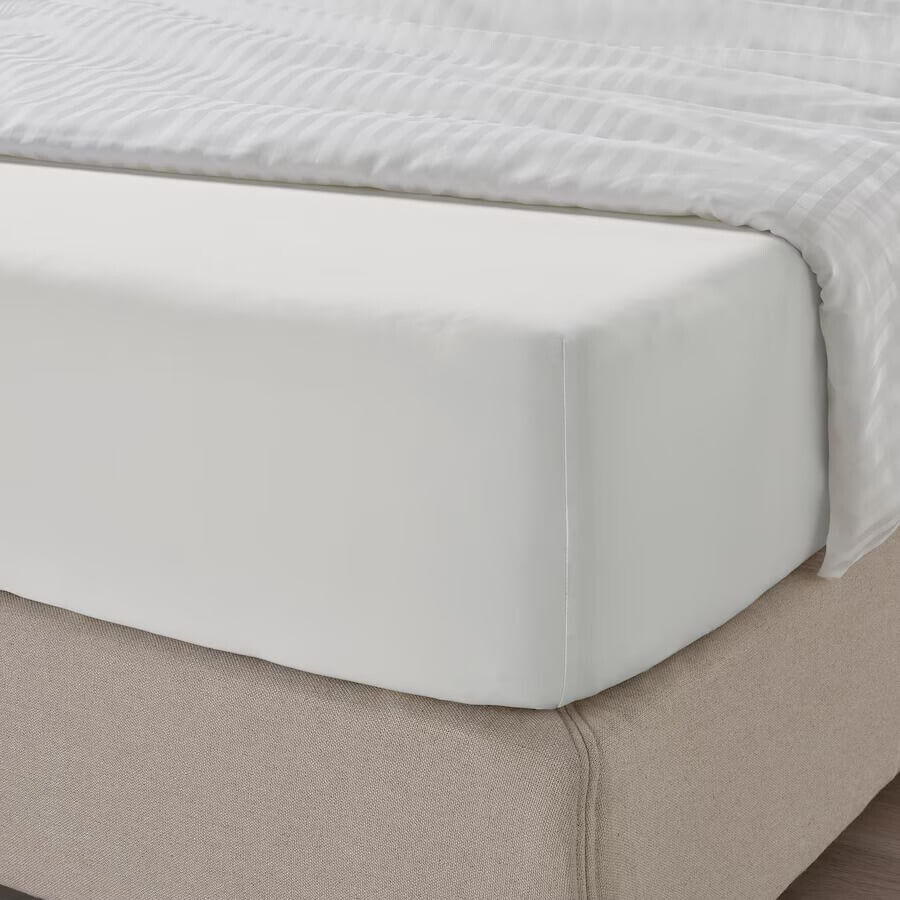 картинка Простыня на резинке Ikea Nattjasmin, 90х200 см, белый от магазина Одежда+