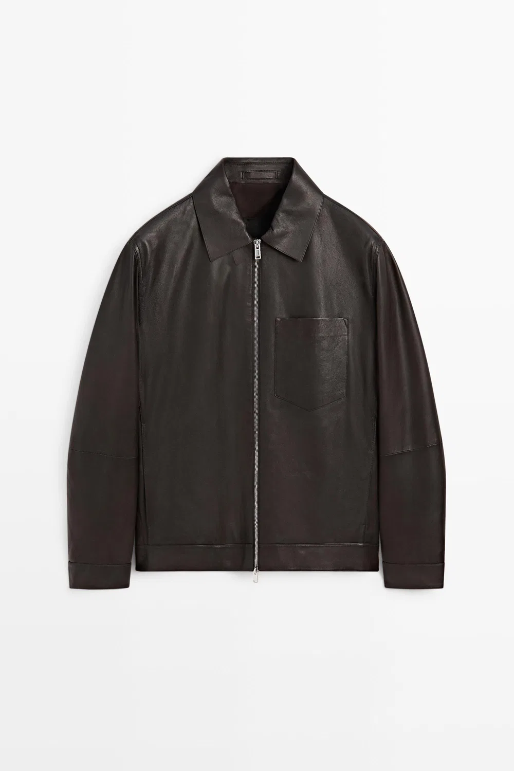 картинка Куртка Massimo Dutti Nappa Leather With Pocket, коричневый от магазина Одежда+