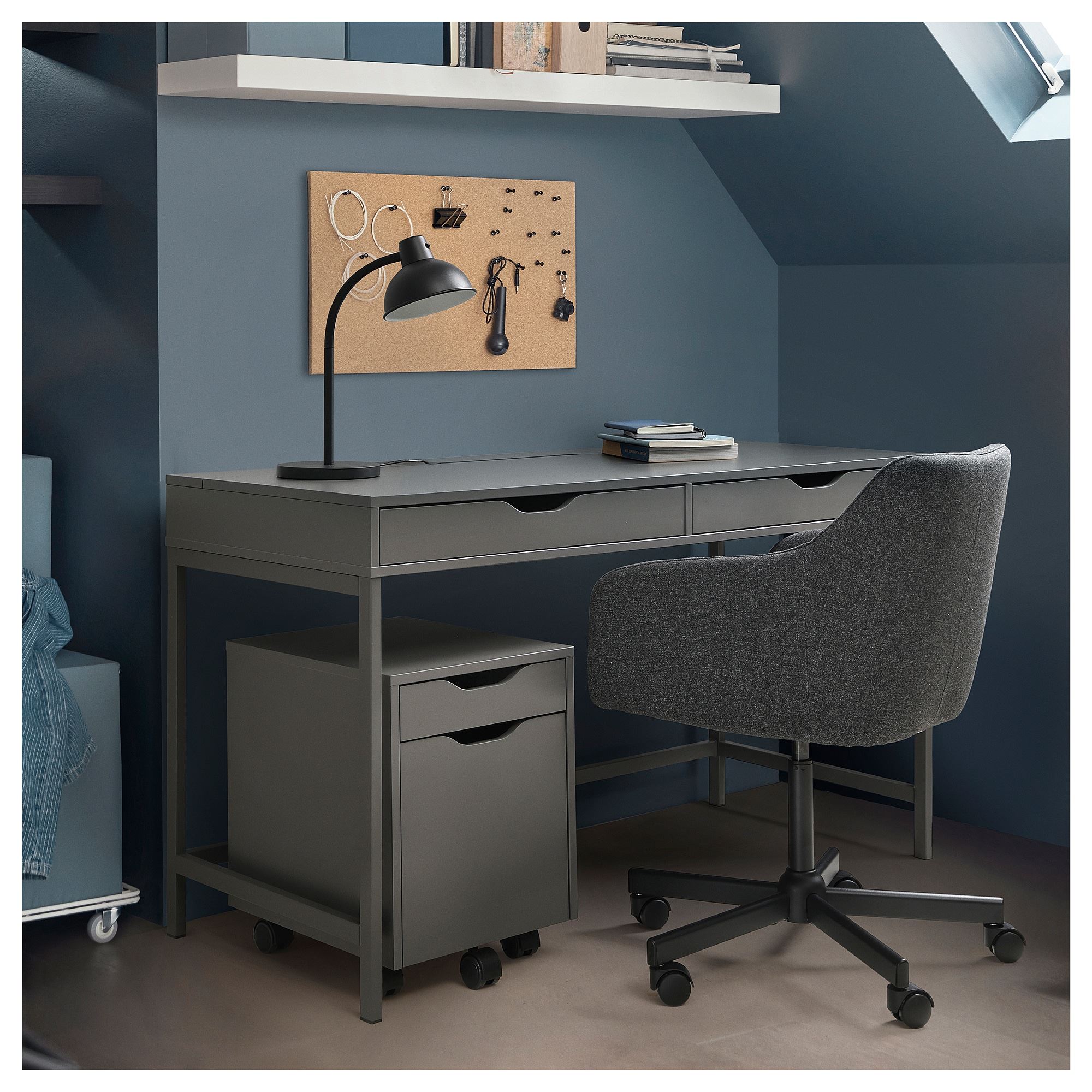 картинка Письменный стол IKEA ALEX, 132x58 см, серый от магазина Одежда+