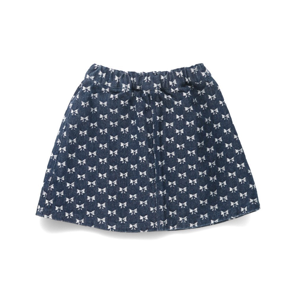 картинка Джинсовая юбка с принтом в виде лент Branshes, Navy blue от магазина Одежда+