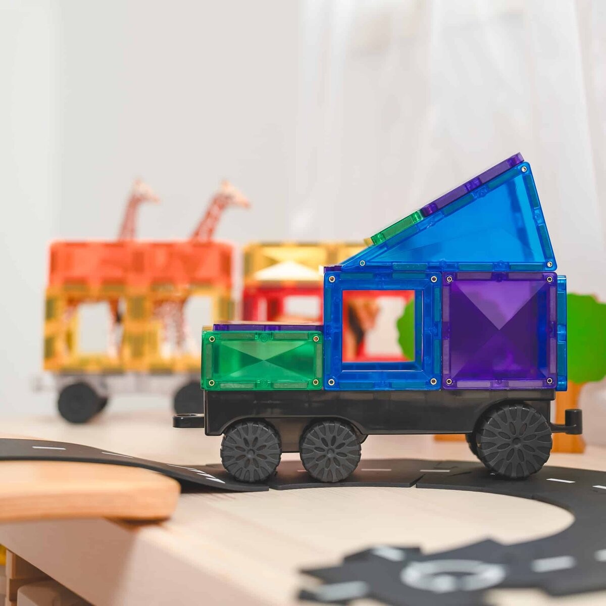 картинка Магнитные блоки Rainbow Transport Pack 50 элементов Connetix от магазина Одежда+
