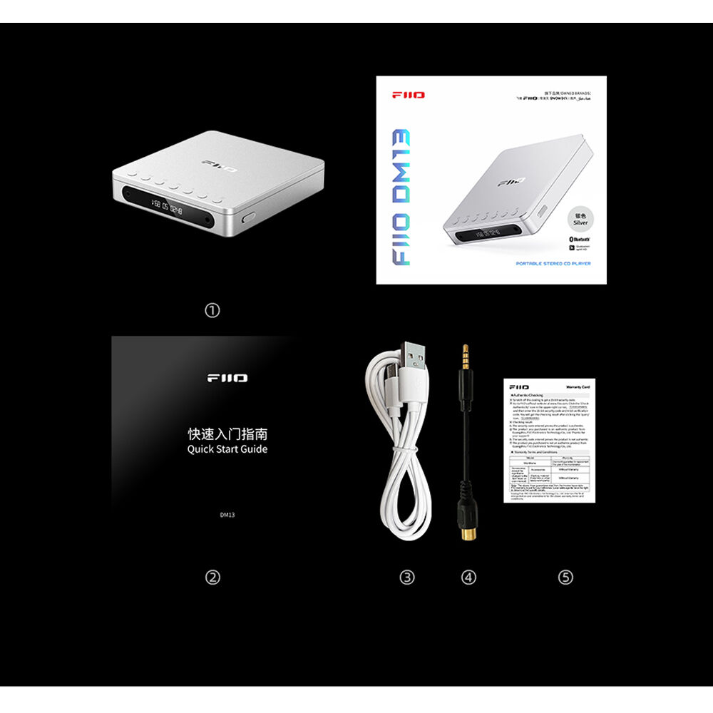 картинка FiiO DM13 Portable Stereo CD Player with Bluetooth DM13BTBK от магазина Одежда+