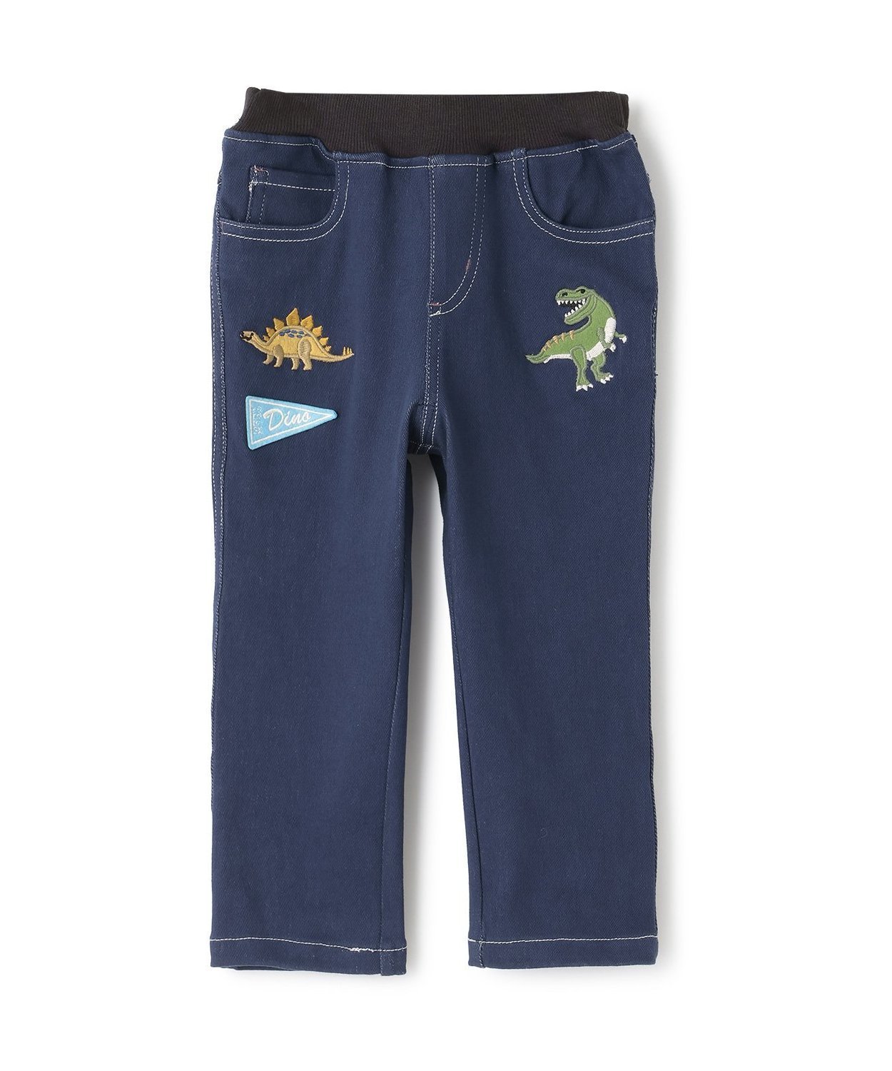 картинка Длинные прямые брюки с динозаврами Kladskap, Navy blue от магазина Одежда+