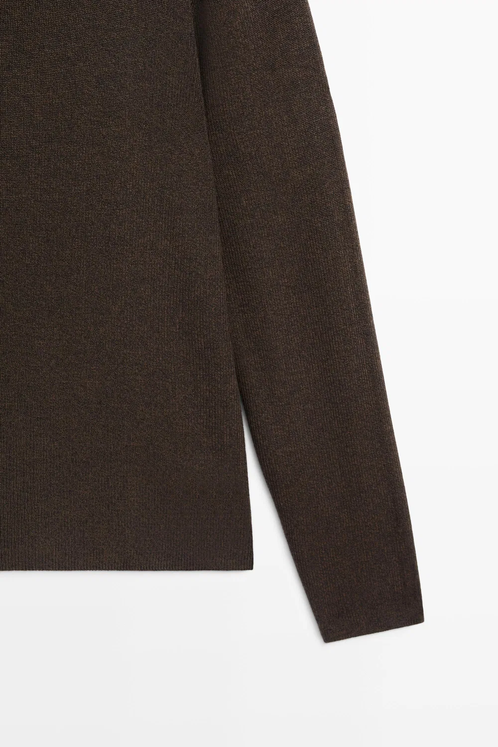 картинка Свитер Massimo Dutti 100% Cotton Mouliné Round Neck, коричневый от магазина Одежда+