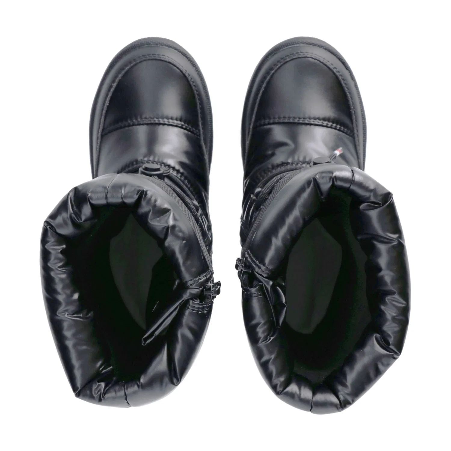 картинка Женские зимние дутики со шнуровкой Tommy Hilfiger, Black от магазина Одежда+