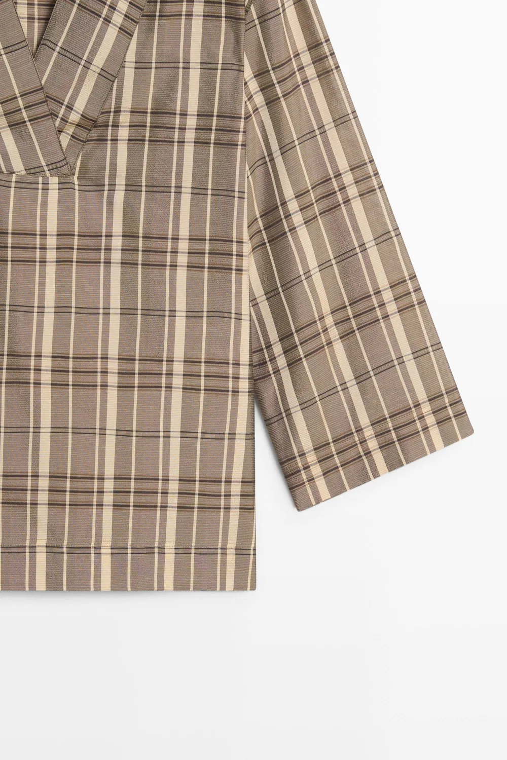 картинка Рубашка-поло Massimo Dutti Oversize Check, серый от магазина Одежда+