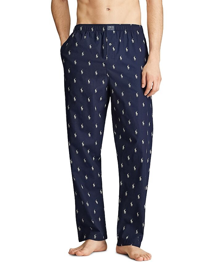 картинка Брюки Polo Ralph Lauren All Over Pony Print, темно-синий от магазина Одежда+