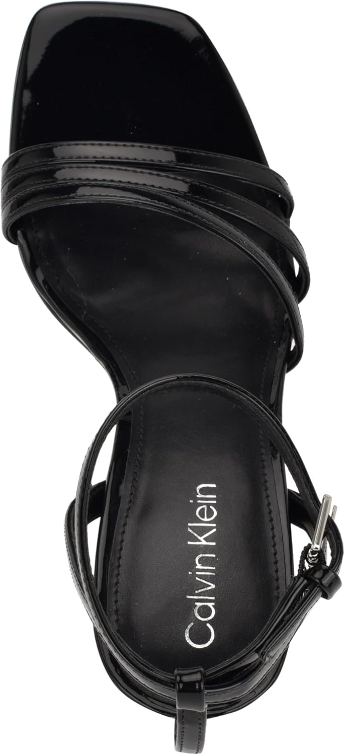 картинка Женские босоножки на каблуке Calvin Klein Quiva, Black Patent 001 от магазина Одежда+