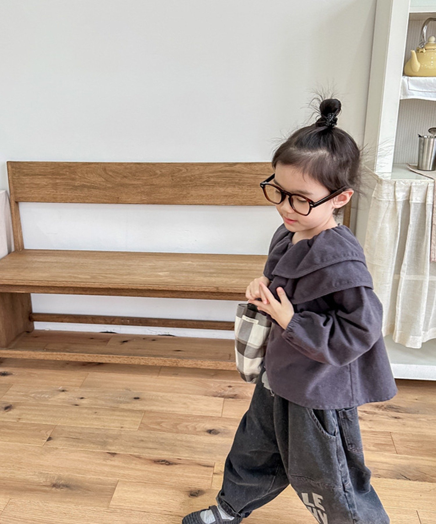картинка Топ с оборками Aimoha Kids, Dark Gray от магазина Одежда+