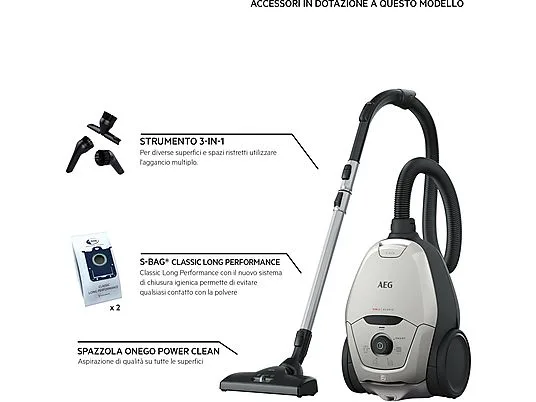 картинка Пылесос AEG VX82-1-2MG 600W, серый от магазина Одежда+