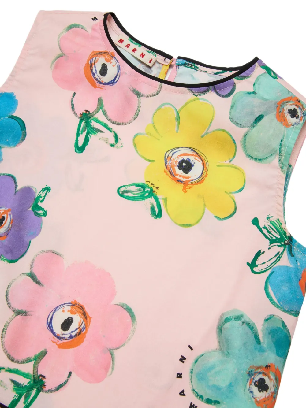 картинка Блузка с цветочным принтом Marni Kids, розовый от магазина Одежда+