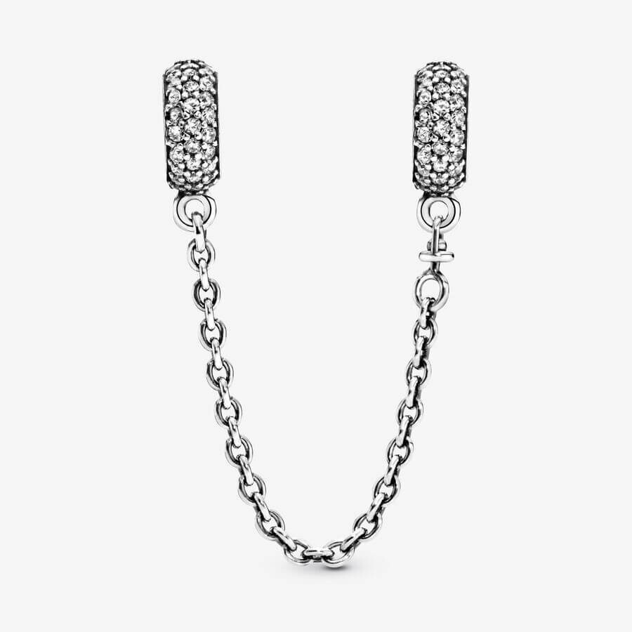 картинка Защитная цепочка Pandora Moments Sparkling Pavé, серебро от магазина Одежда+