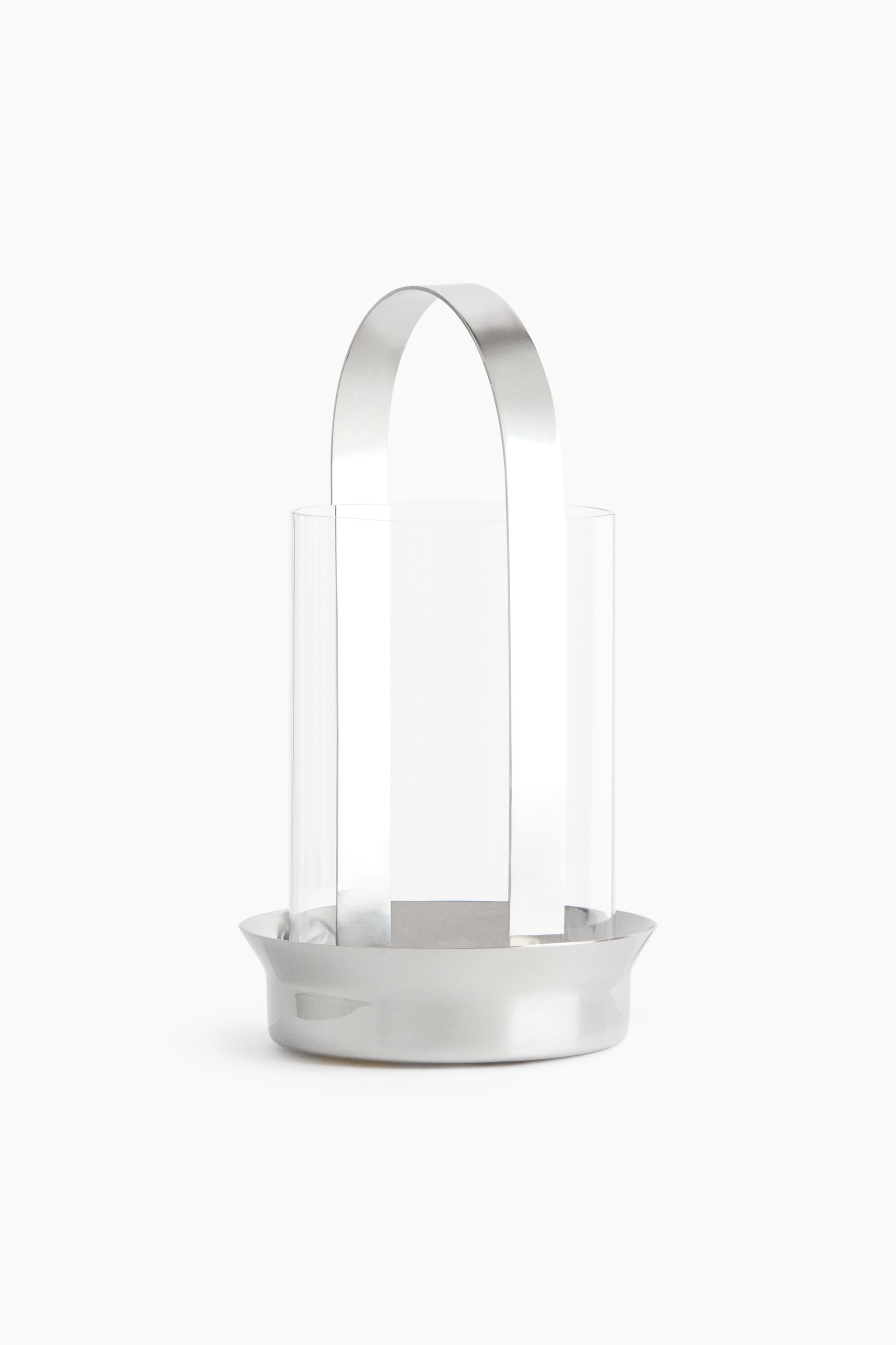 картинка Подсвечник H&M Small Glass Lantern, серебристый от магазина Одежда+