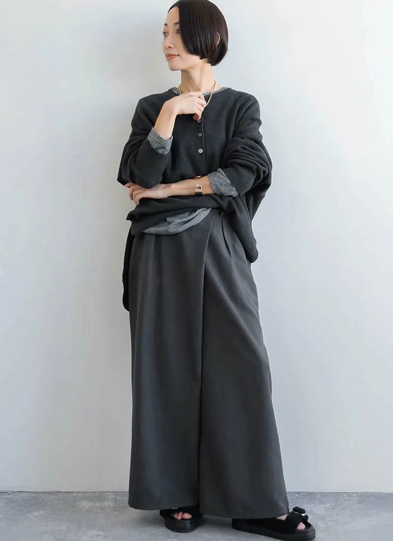 картинка Вязаная рубашка-поло с воротником-стойкой Fashfren, Charcoal от магазина Одежда+