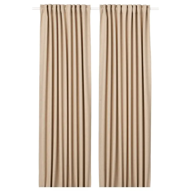 картинка Затемняющие гардины Ikea Annakajsa, 2 шт, 145x300, бежевый от магазина Одежда+