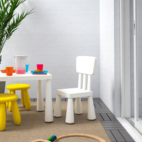 картинка Детский стул Ikea Mammut, белый от магазина Одежда+