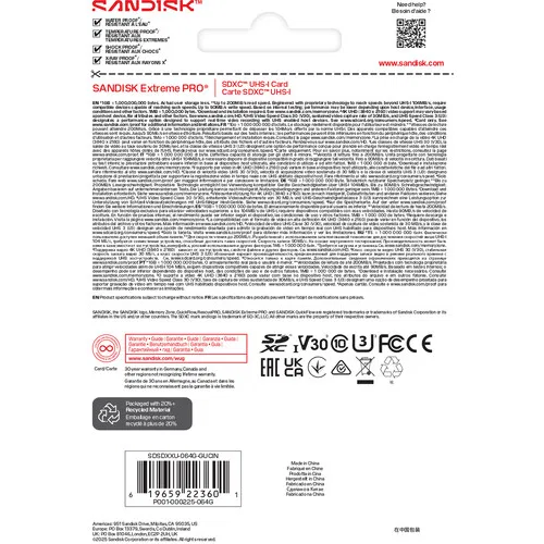картинка Карта памяти SanDisk Extreme PRO UHS-I SDXC 64 ГБ от магазина Одежда+
