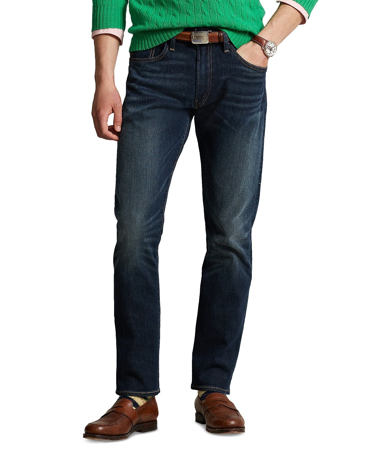 картинка Мужские прямые джинсы hampton relaxed Polo Ralph Lauren, мульти от магазина Одежда+