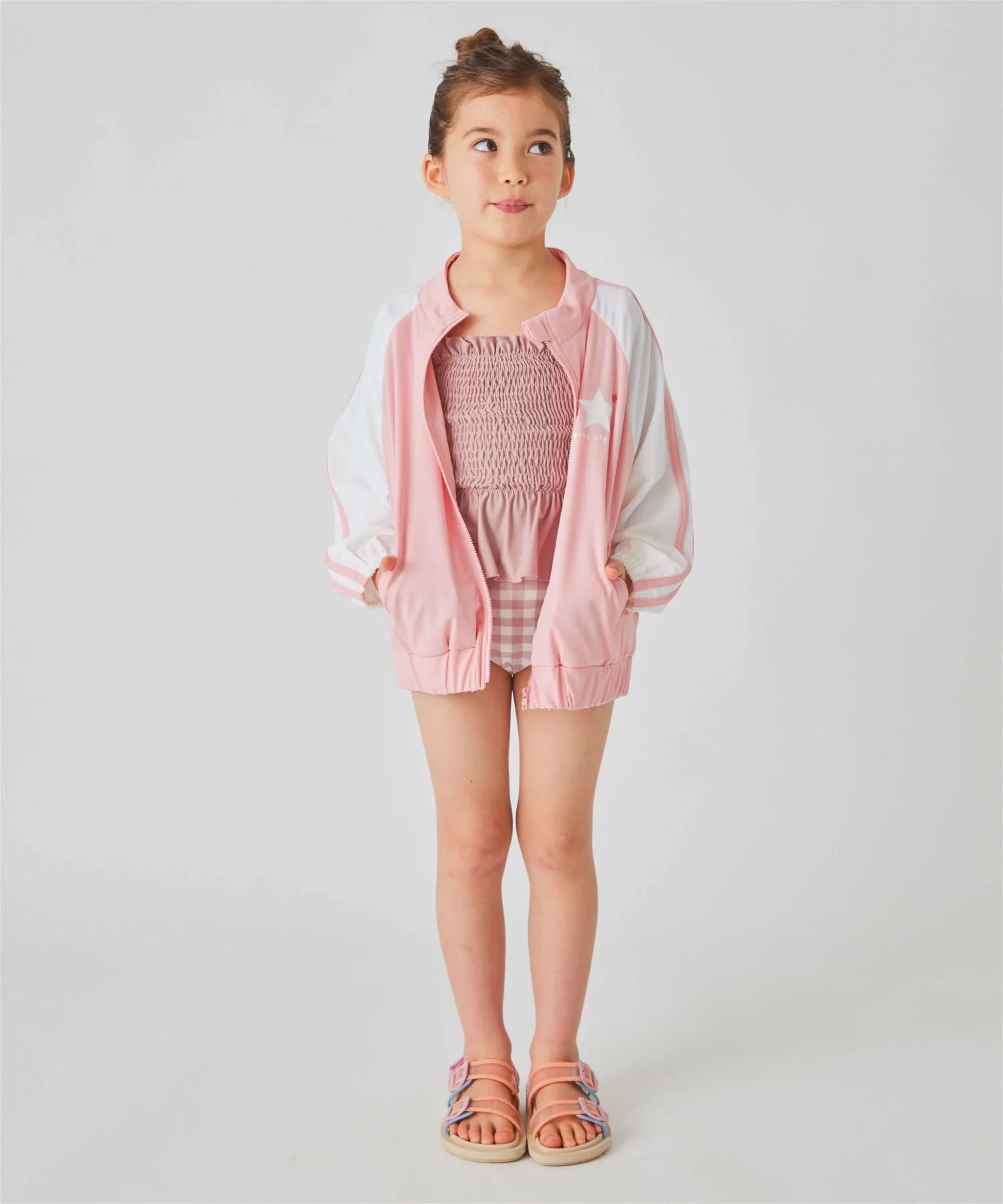 картинка Купальник с пышными рукавами (отдельный) Ever Closet, pink от магазина Одежда+