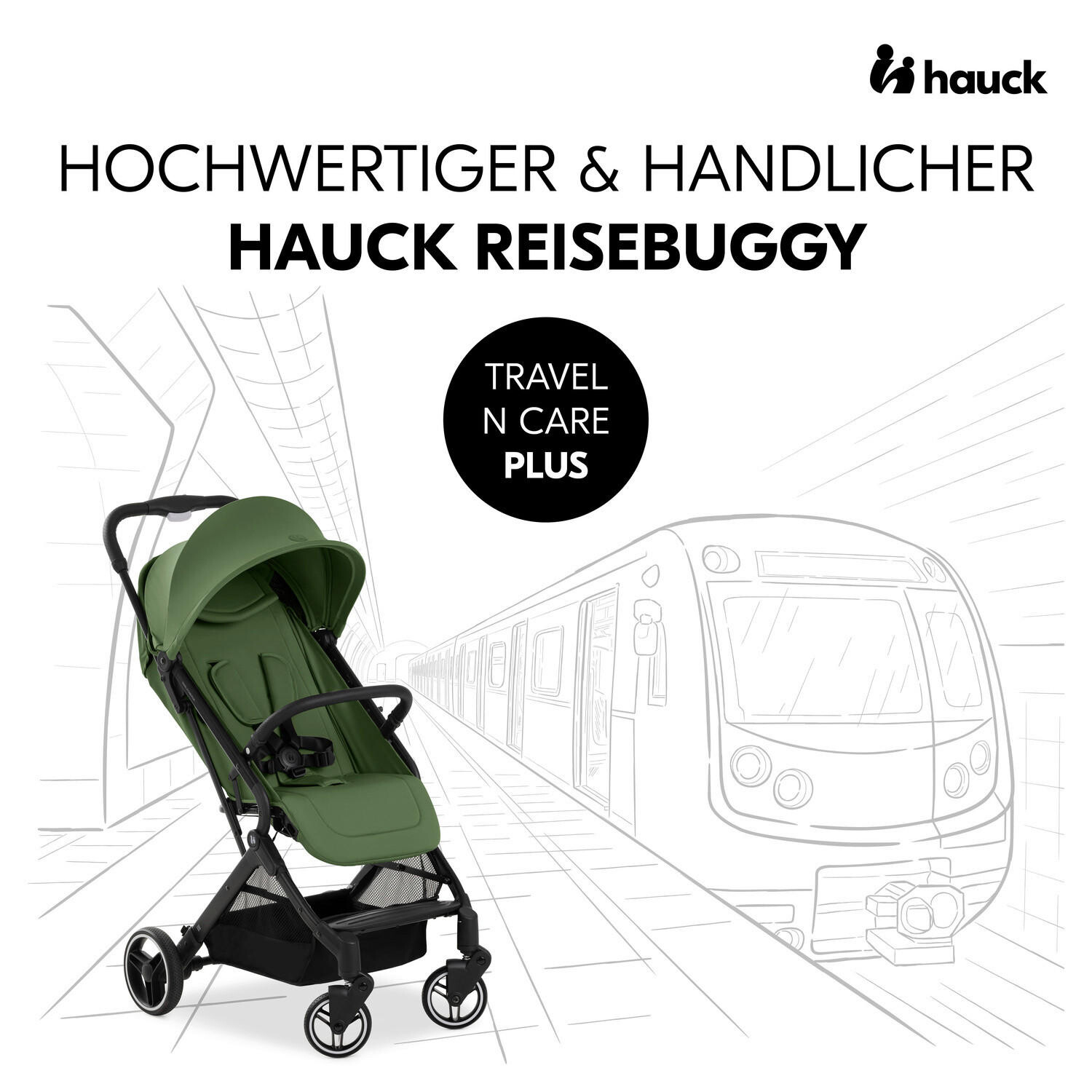 картинка Buggy travel n care plus green Hauck, зеленый от магазина Одежда+
