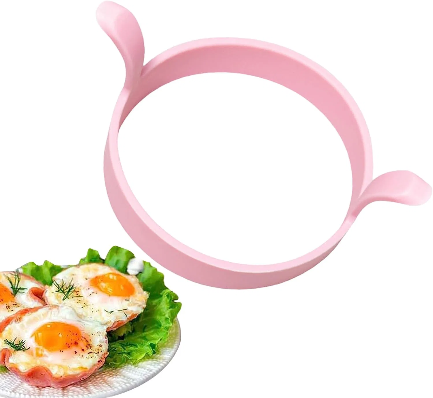 картинка Кольцо для яиц и блинчиков силиконовое Qkbuza, Pink от магазина Одежда+