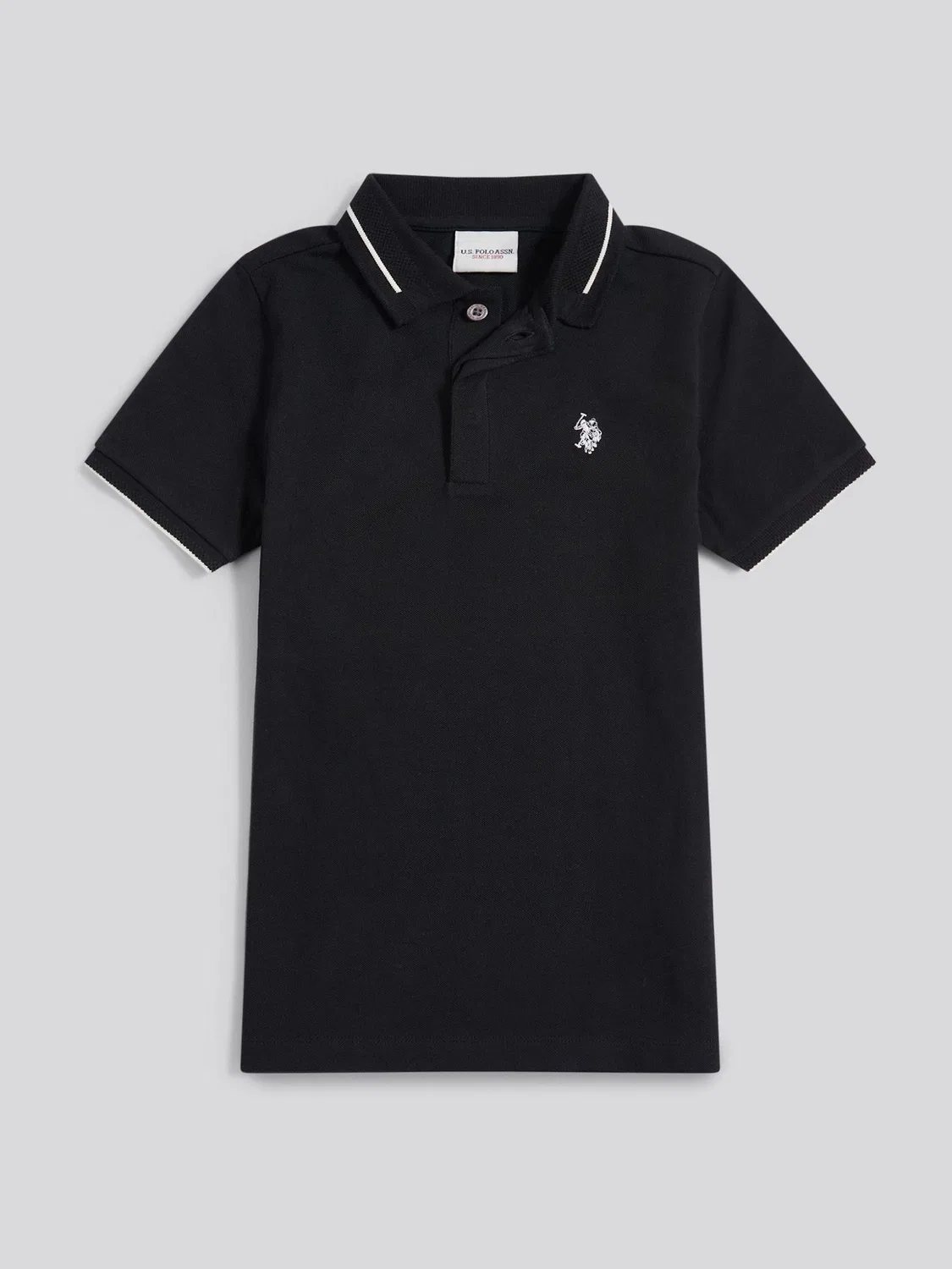 картинка Поло U.S. Polo Assn Smart Pique, черный от магазина Одежда+