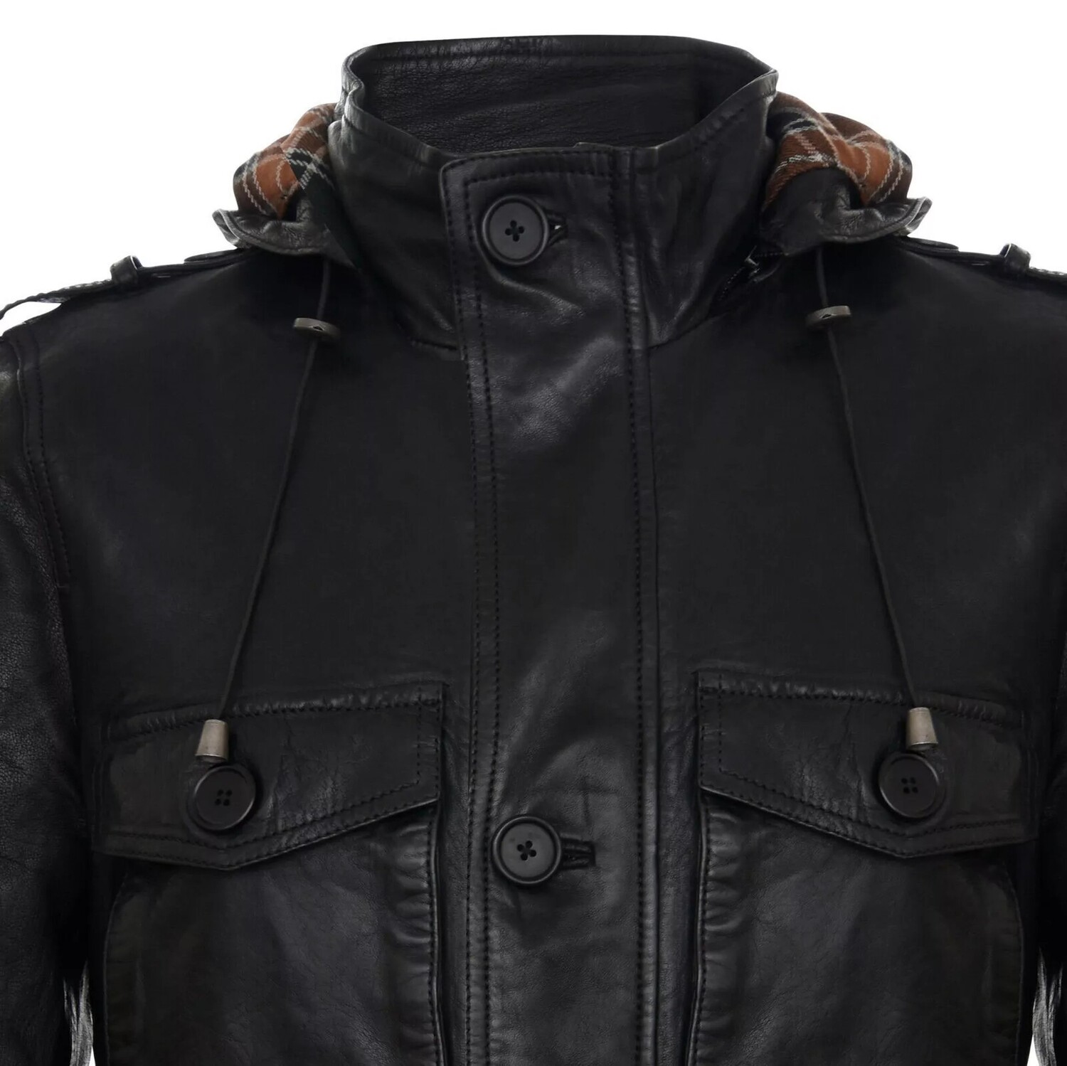 картинка Кожаный плащ с капюшоном-Medellin Infinity Leather, черный от магазина Одежда+