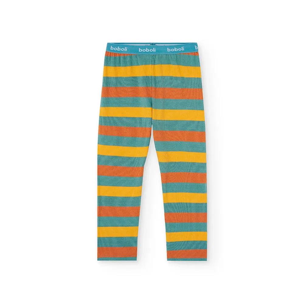 картинка Пижама длинный рукав Boboli Ribbed Striped, синий от магазина Одежда+