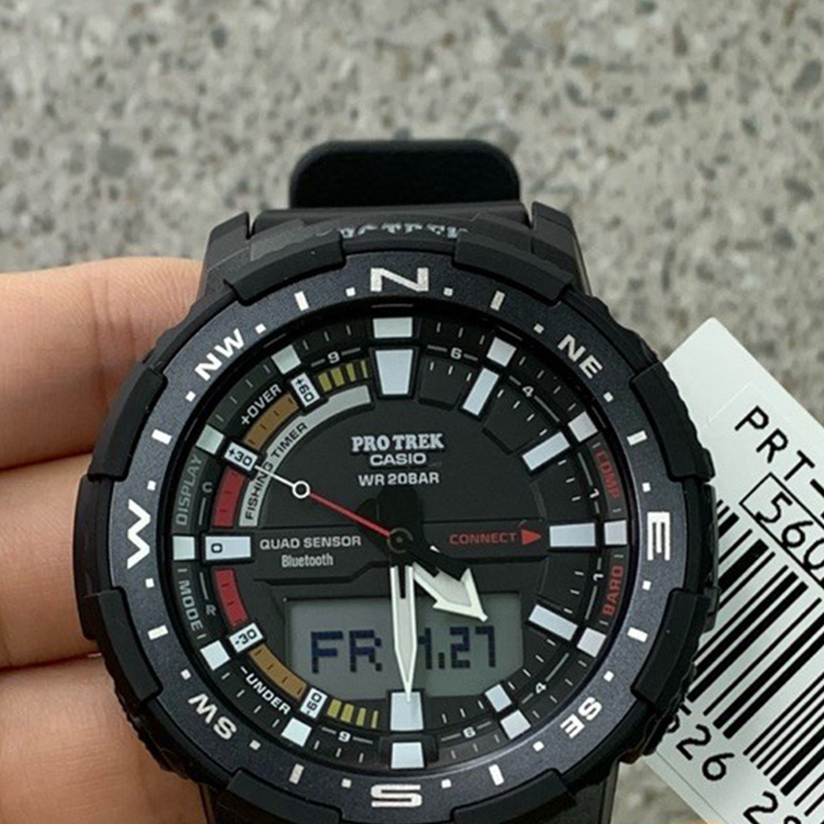 картинка Часы Casio Pro Trek PRT-B70-1PRD, черные от магазина Одежда+