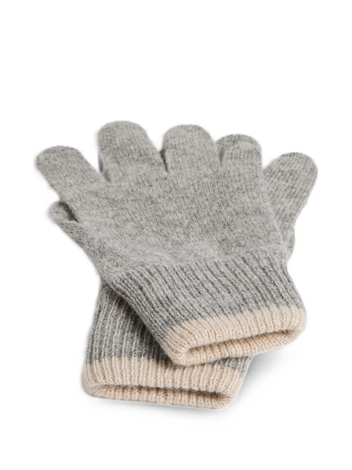 картинка Кашемировые перчатки Brunello Cucinelli Kids, серый от магазина Одежда+