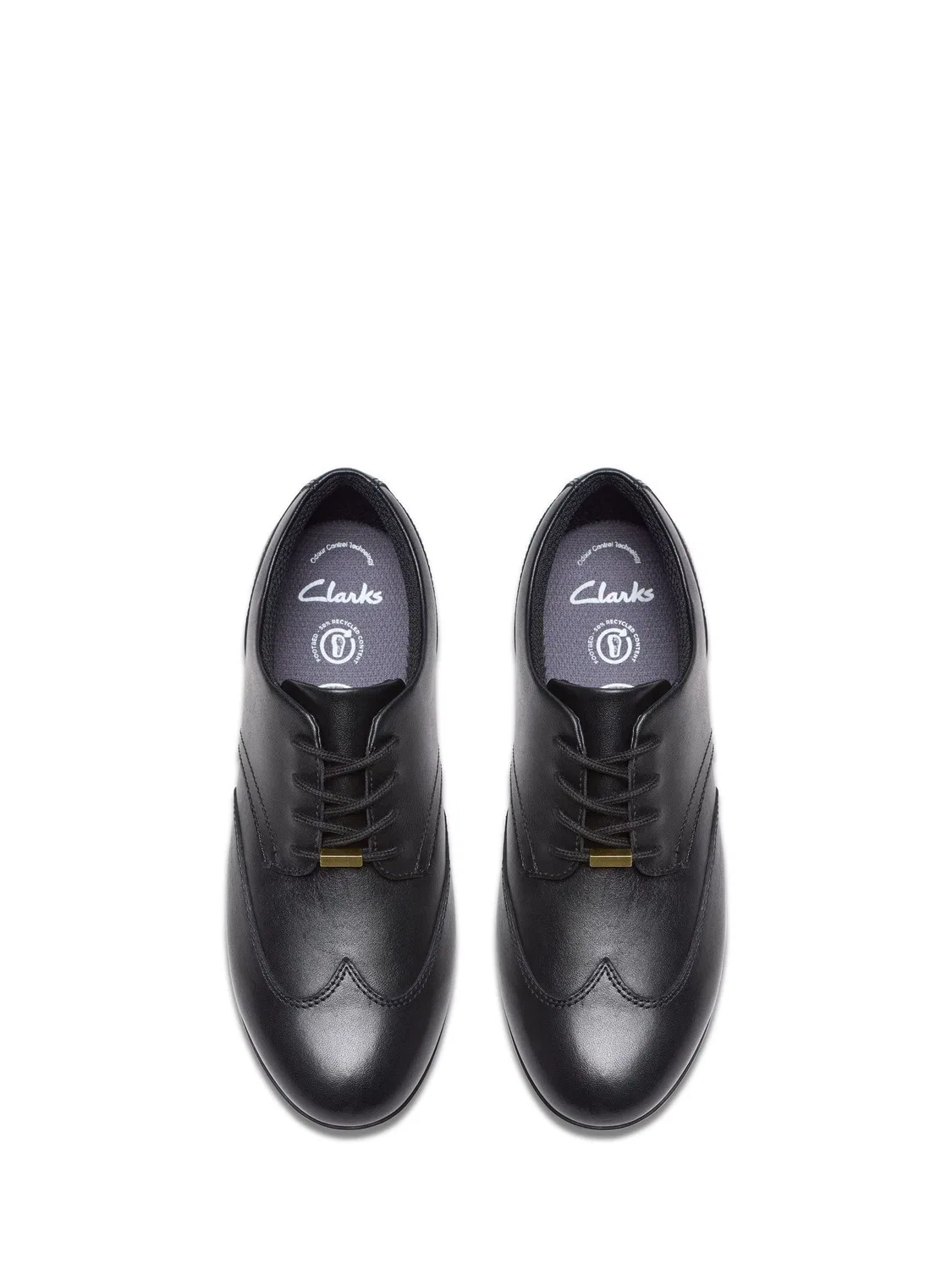 картинка Туфли дерби Clarks Finja Wing, черная кожа от магазина Одежда+