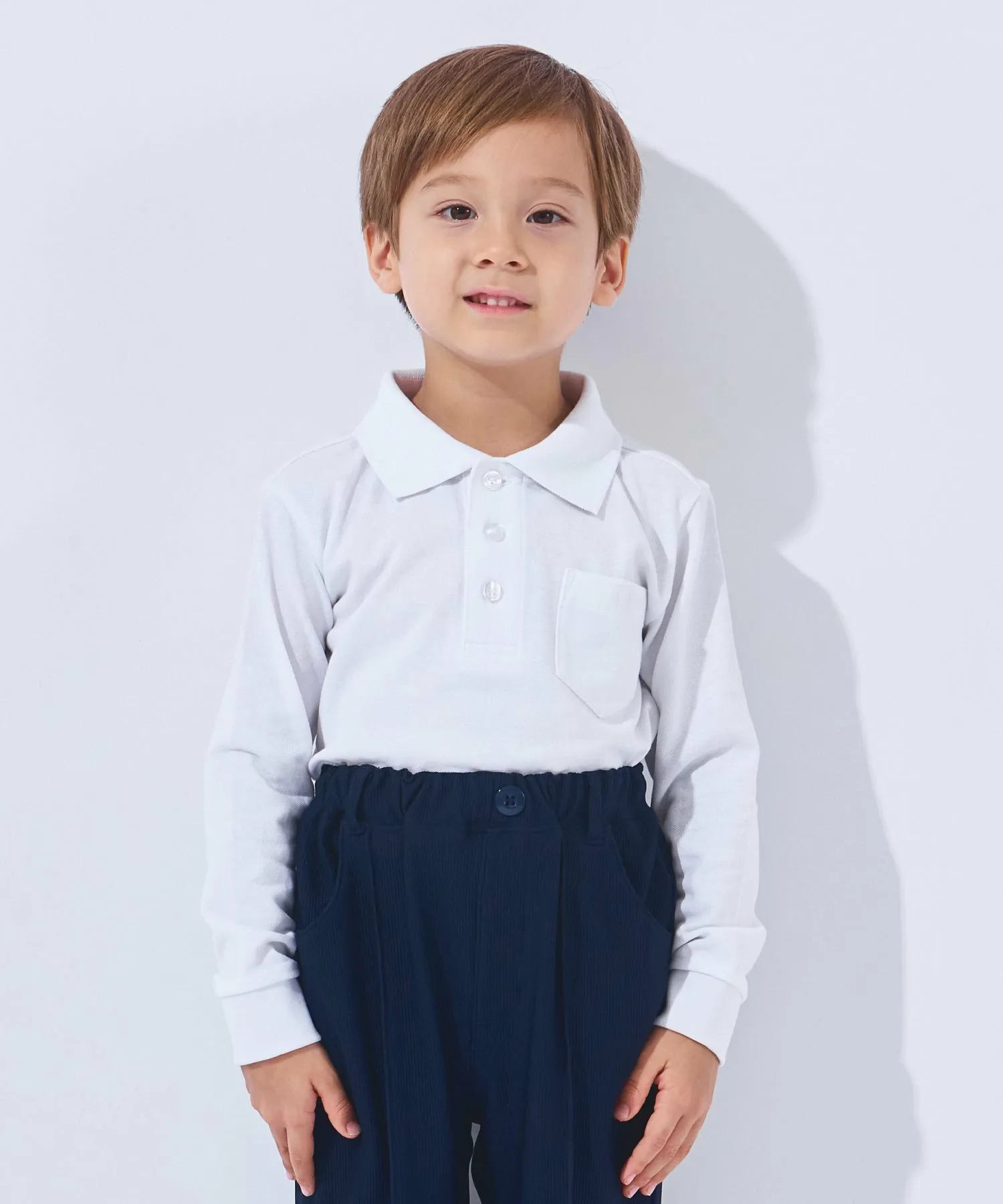 картинка Рубашка-поло с длинными рукавами Ever Closet, white от магазина Одежда+