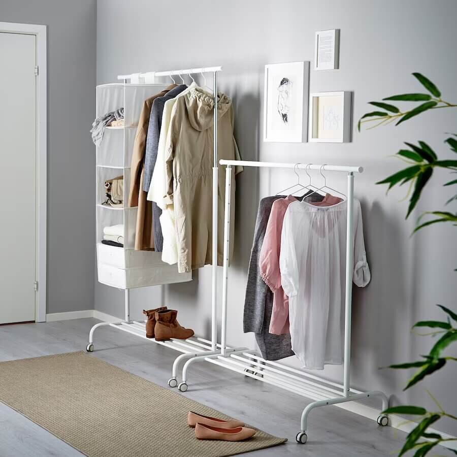 картинка Напольная вешалка Ikea Rigga, белый от магазина Одежда+