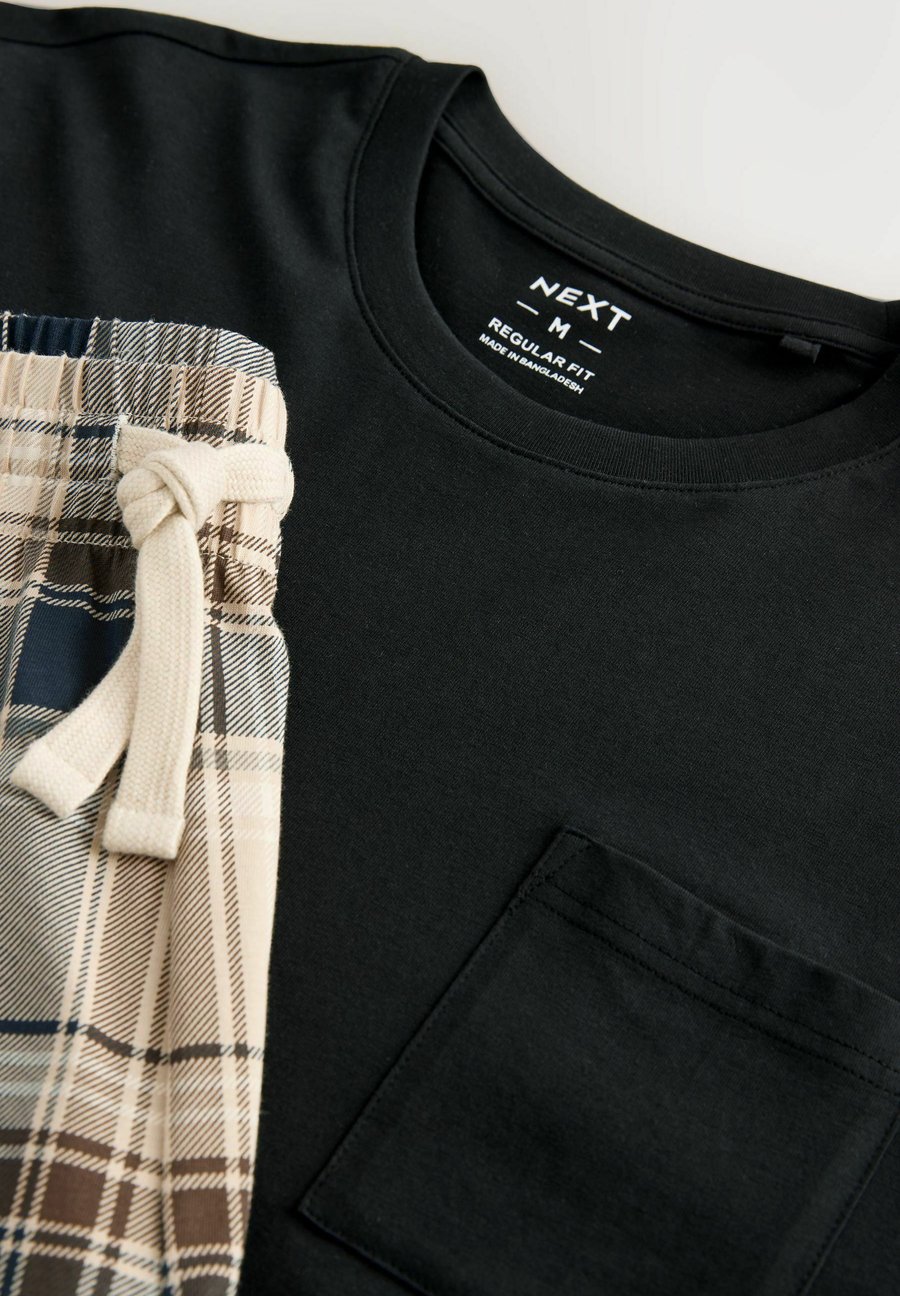 картинка Пижамный комплект Next SET STANDARD, Neutral Black Check/Black от магазина Одежда+