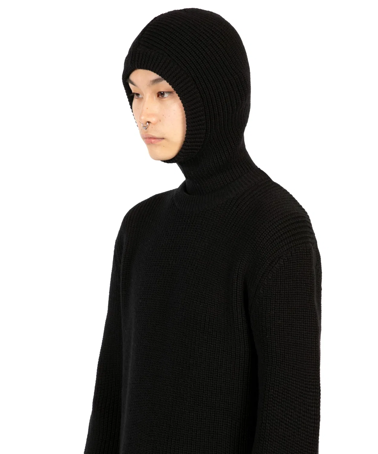 картинка Мужская вязаная балаклава Rib Knit JOHN LAWRENCE SULLIVAN, Белый от магазина Одежда+