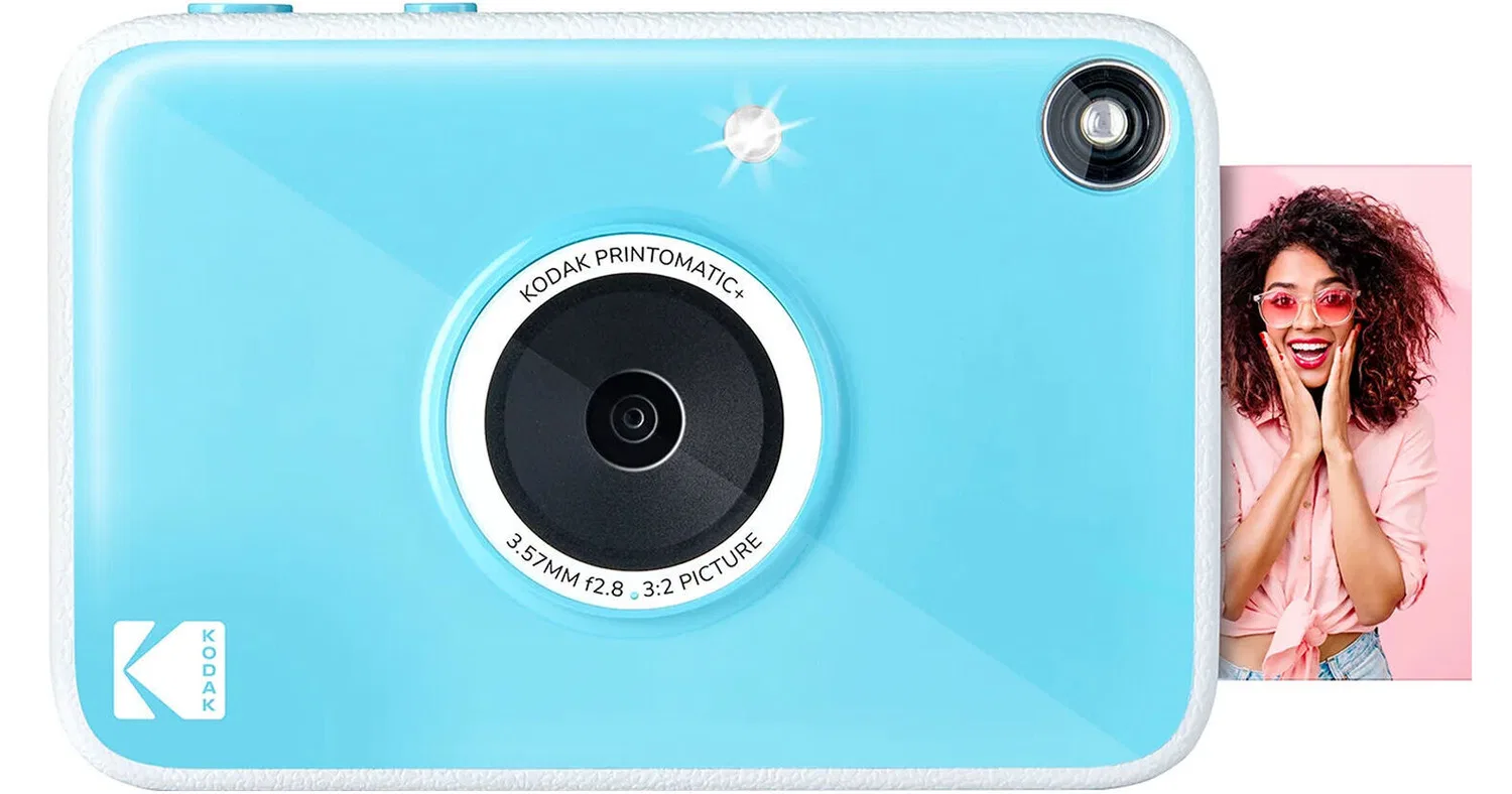 картинка Фотоаппарат мгновенной печати Kodak PRINTOMATIC+ 10MP (синий) от магазина Одежда+