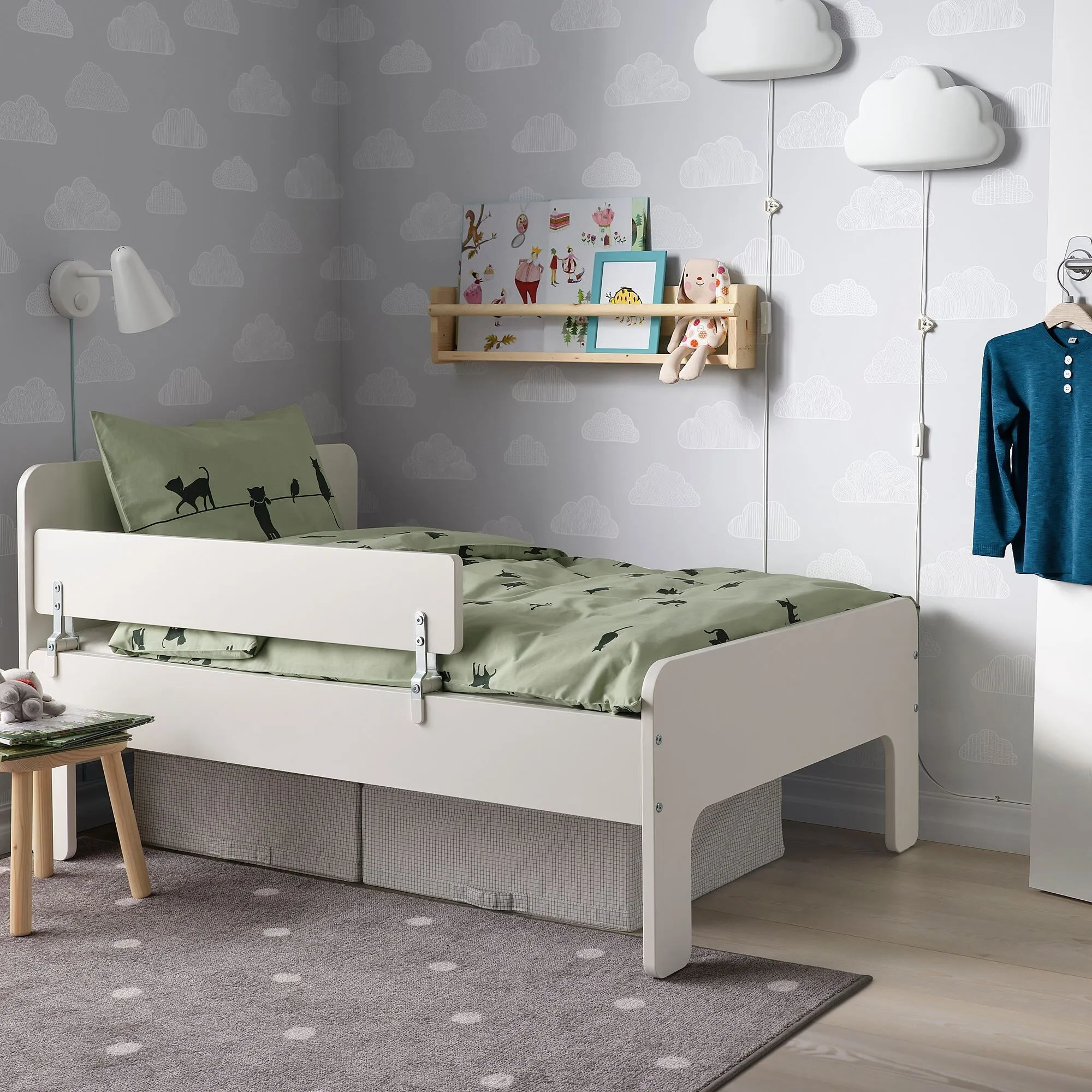 картинка Ограждение, белое, 96x15 см, NATTAPA IKEA от магазина Одежда+