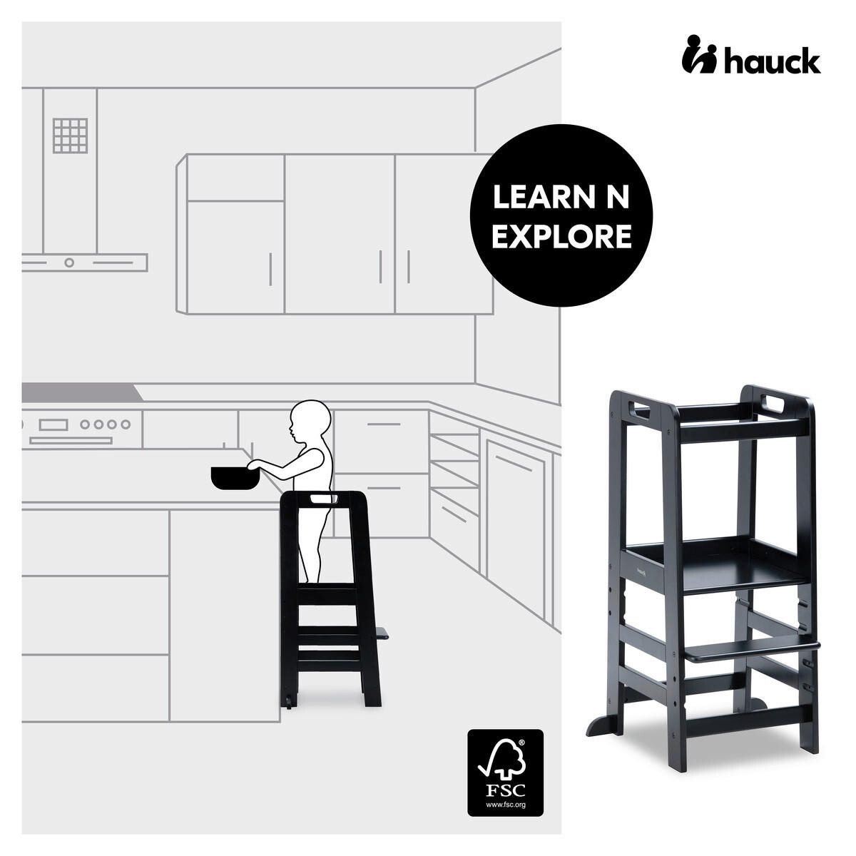 картинка Learning tower learn n explore Hauck, черный от магазина Одежда+