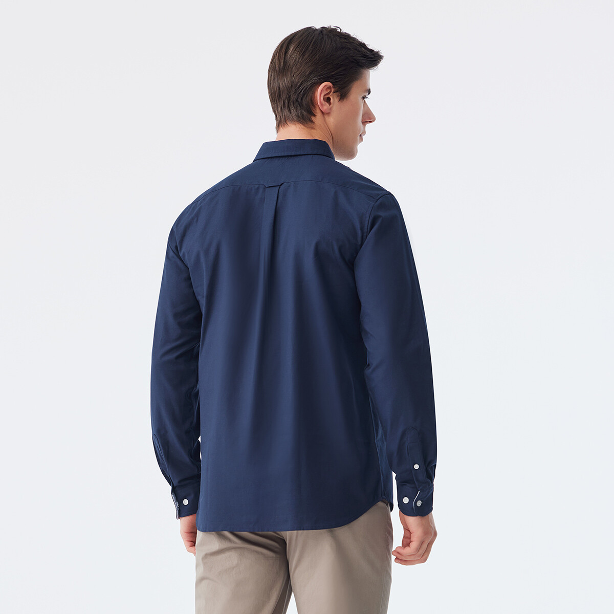 картинка Мужская рубашка U.S. Polo Assn., темно-синяя от магазина Одежда+
