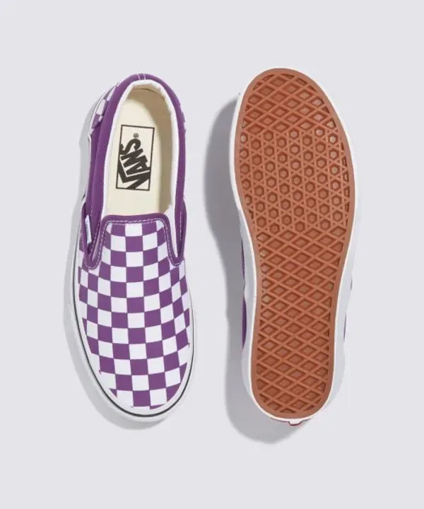 картинка Слипоны классические, Checkerboard Magic Vans, фиолетовый от магазина Одежда+