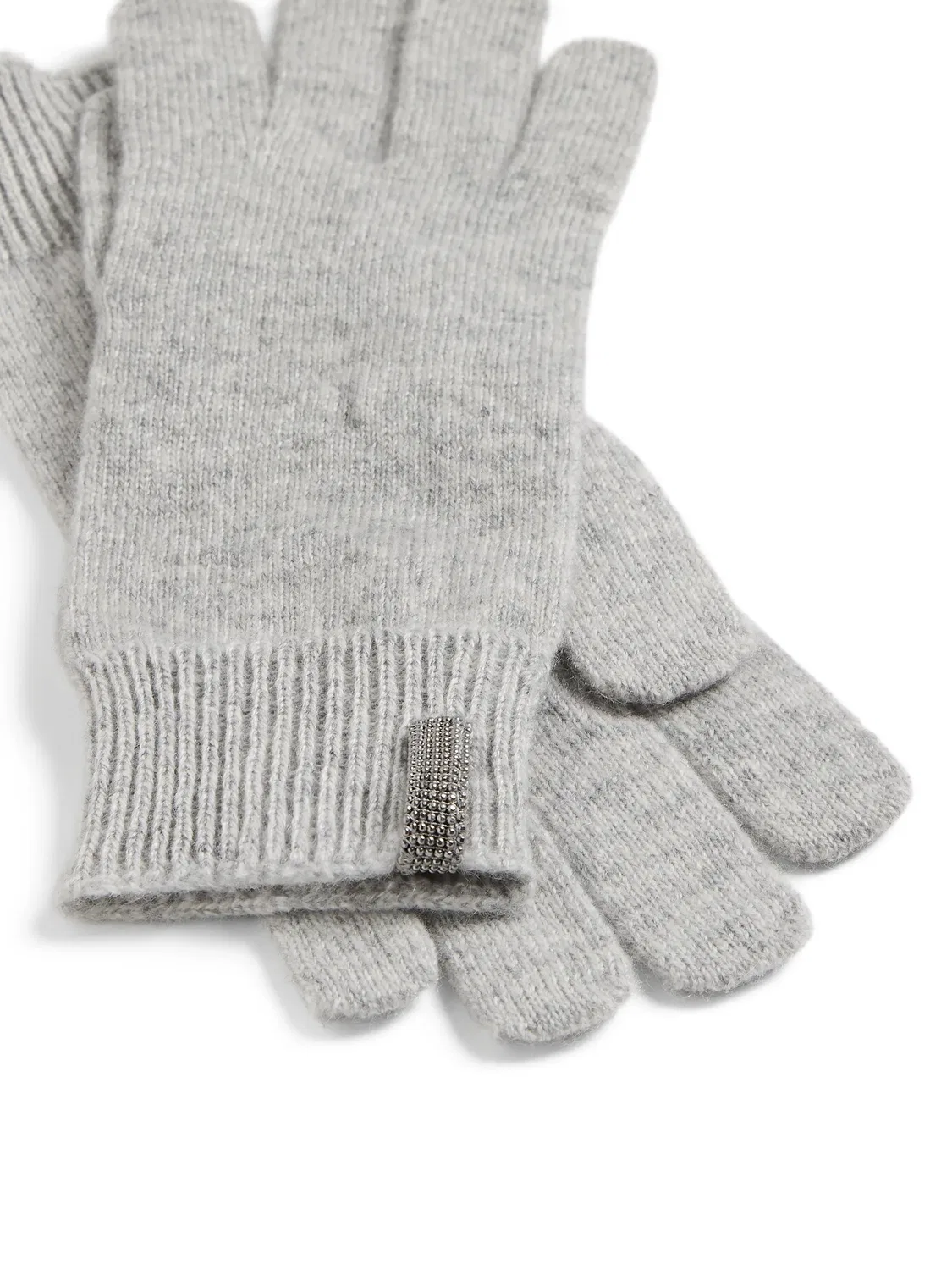 картинка Кашемировые перчатки Brunello Cucinelli Kids, серый от магазина Одежда+