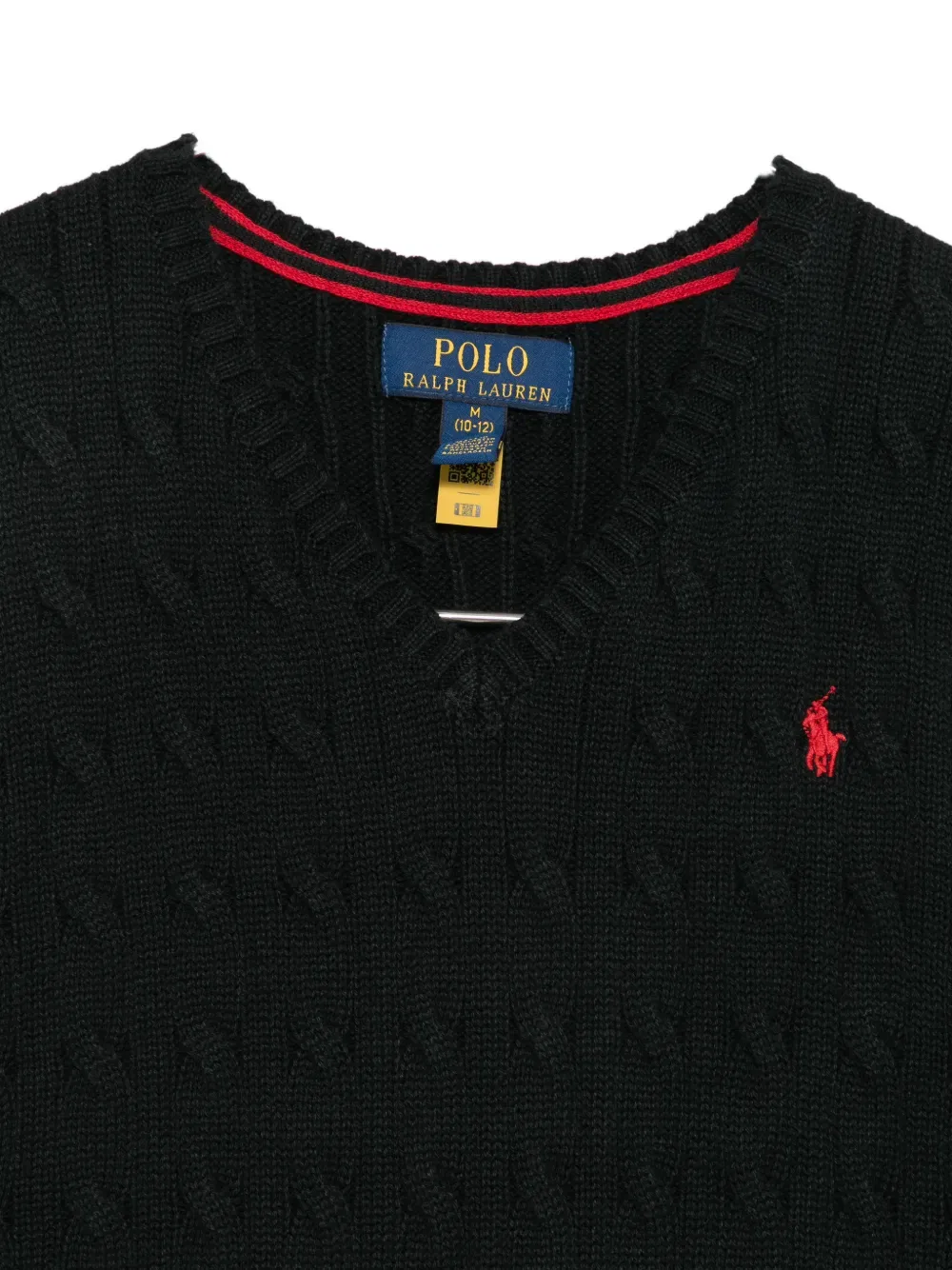 картинка Жилет вязаный косами Polo Ralph Lauren Kids, черный от магазина Одежда+