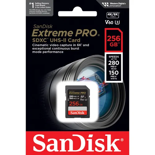 картинка Карта памяти SanDisk Extreme PRO UHS-II SDXC 256 ГБ от магазина Одежда+
