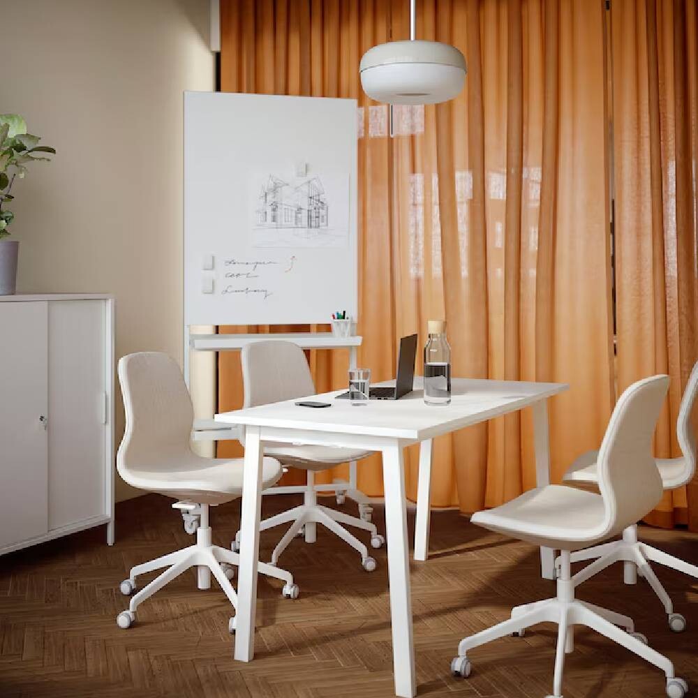 картинка Конференц-стол IKEA MITTZON, 140x68x75 см, белый/белый от магазина Одежда+