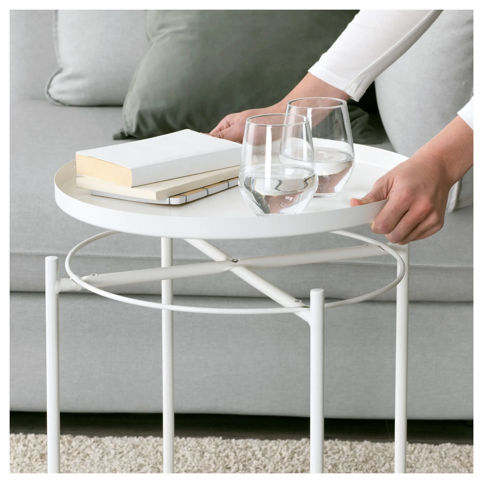картинка Стол-поднос, белый, 45x53 см, GLADOM IKEA от магазина Одежда+