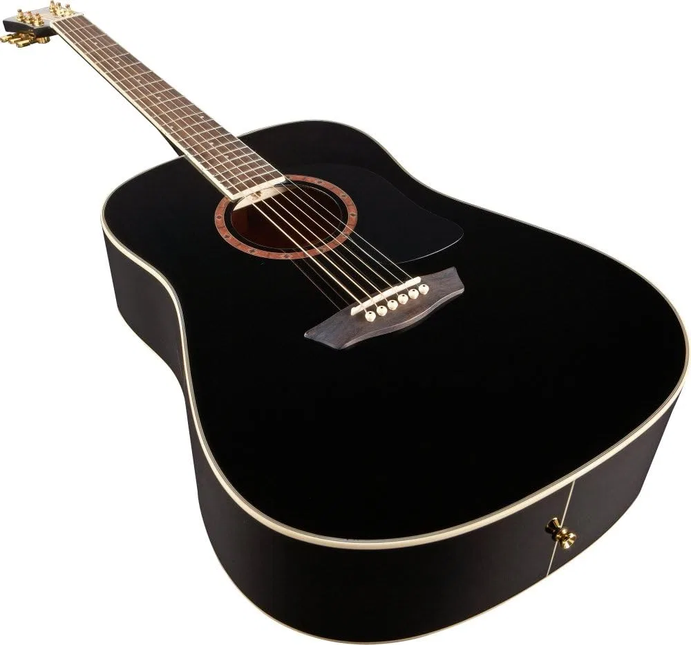 картинка Акустическая гитара, дредноут, Washburn WD100DLBK, Black Gloss от магазина Одежда+