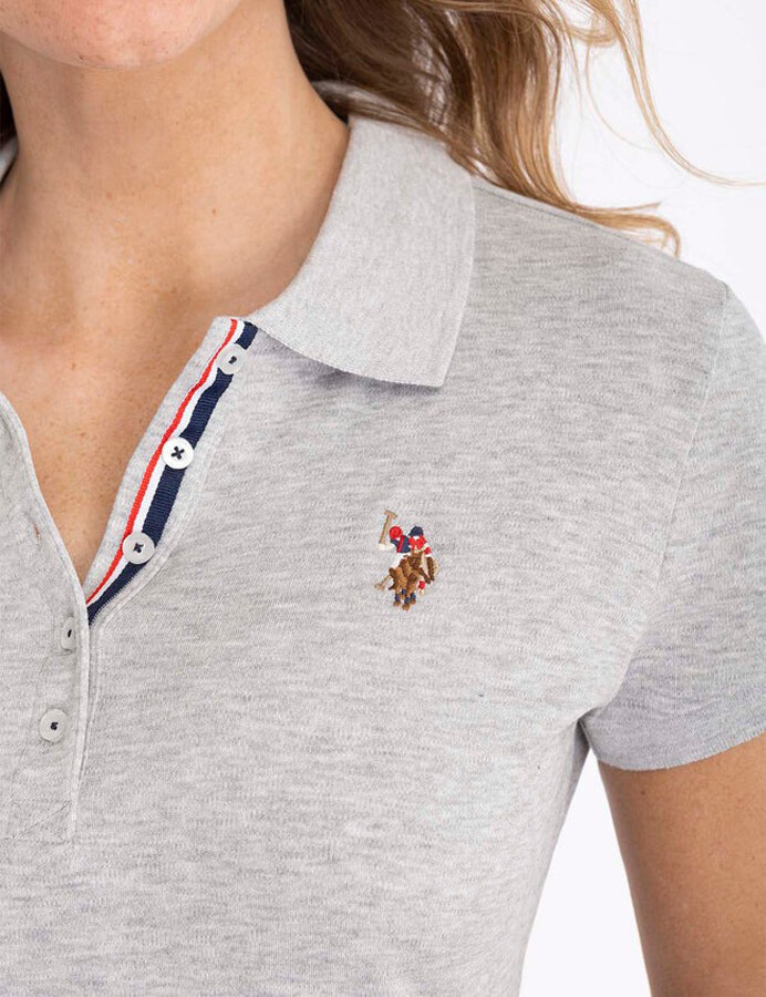картинка Футболка-поло U.S. Polo Assn. Solid Interlock, светло-серый от магазина Одежда+